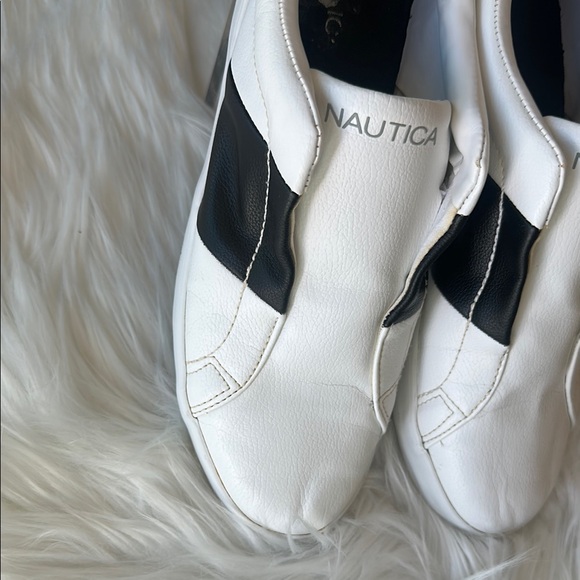 Nautica White and Black Sneakers Sleek Modern Design - Picture 6 of 16
